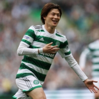 Kyogo Furuhashi led Celtic on the journey to a domestic treble in the 2022-23 season. | REUTERS
