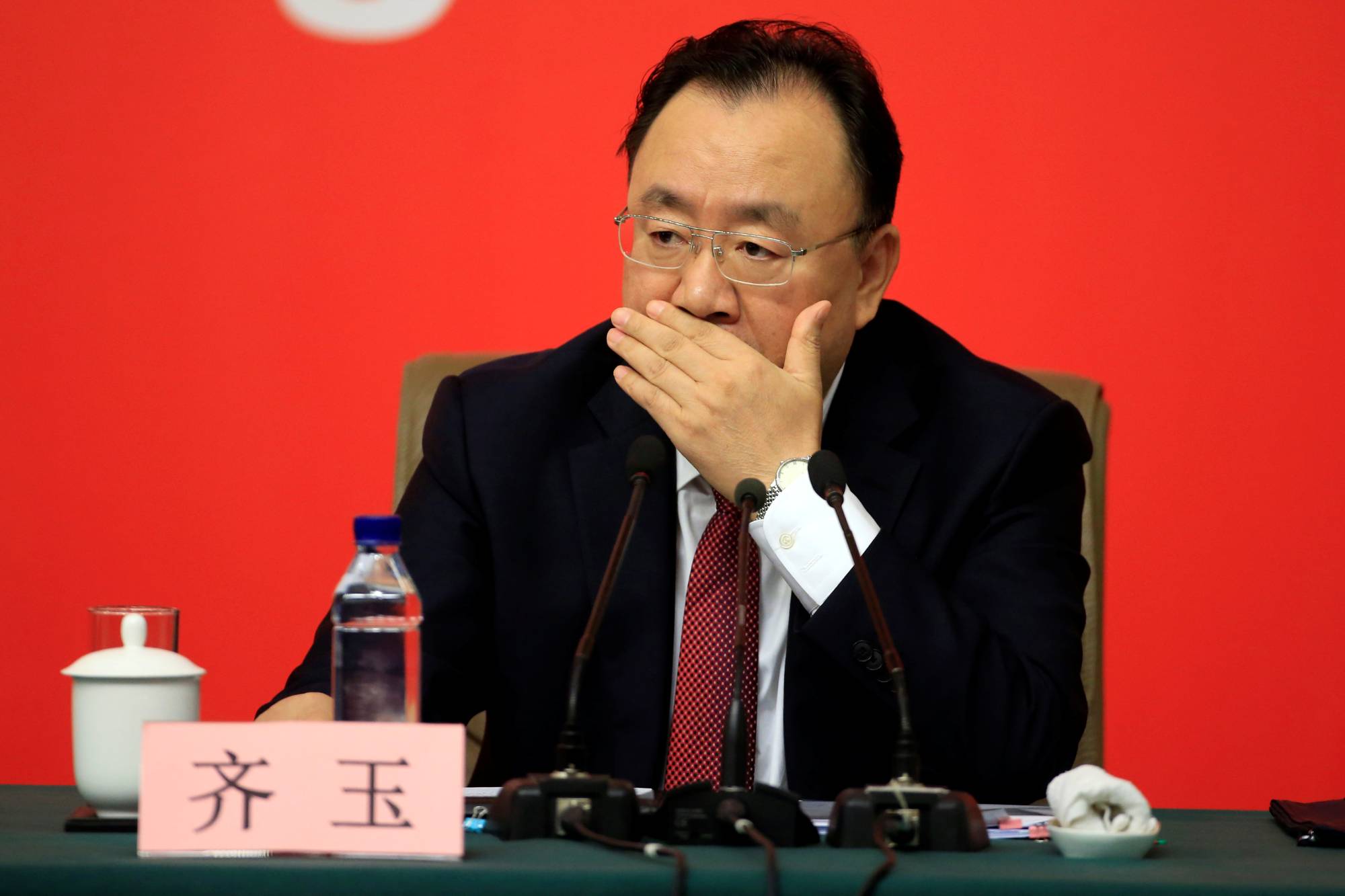 Some have suggested that one of the factors behind a sharp rise in hard-line remarks by Chinese diplomats is the work of Qi Yu, seen here in October 2017, a former deputy head of the Chinese Communist Party’s organization department.  | Reuters