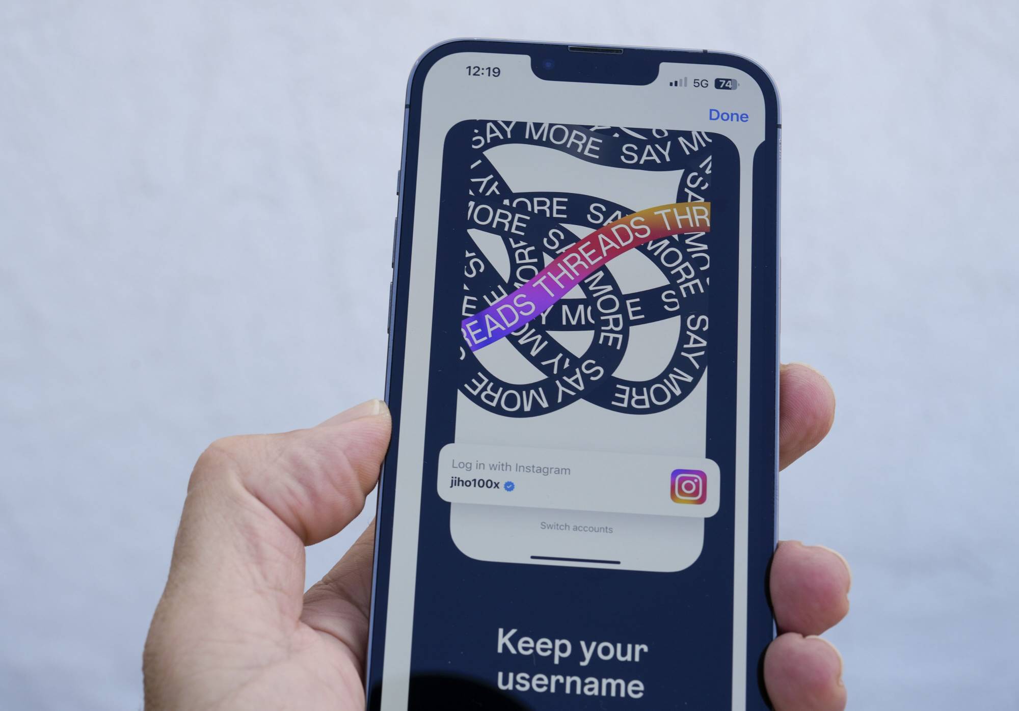 The Threads app, operated by Meta. Threads is a “text-based conversation app” that’s widely seen as an alternative to Twitter.  | BLOOMBERG