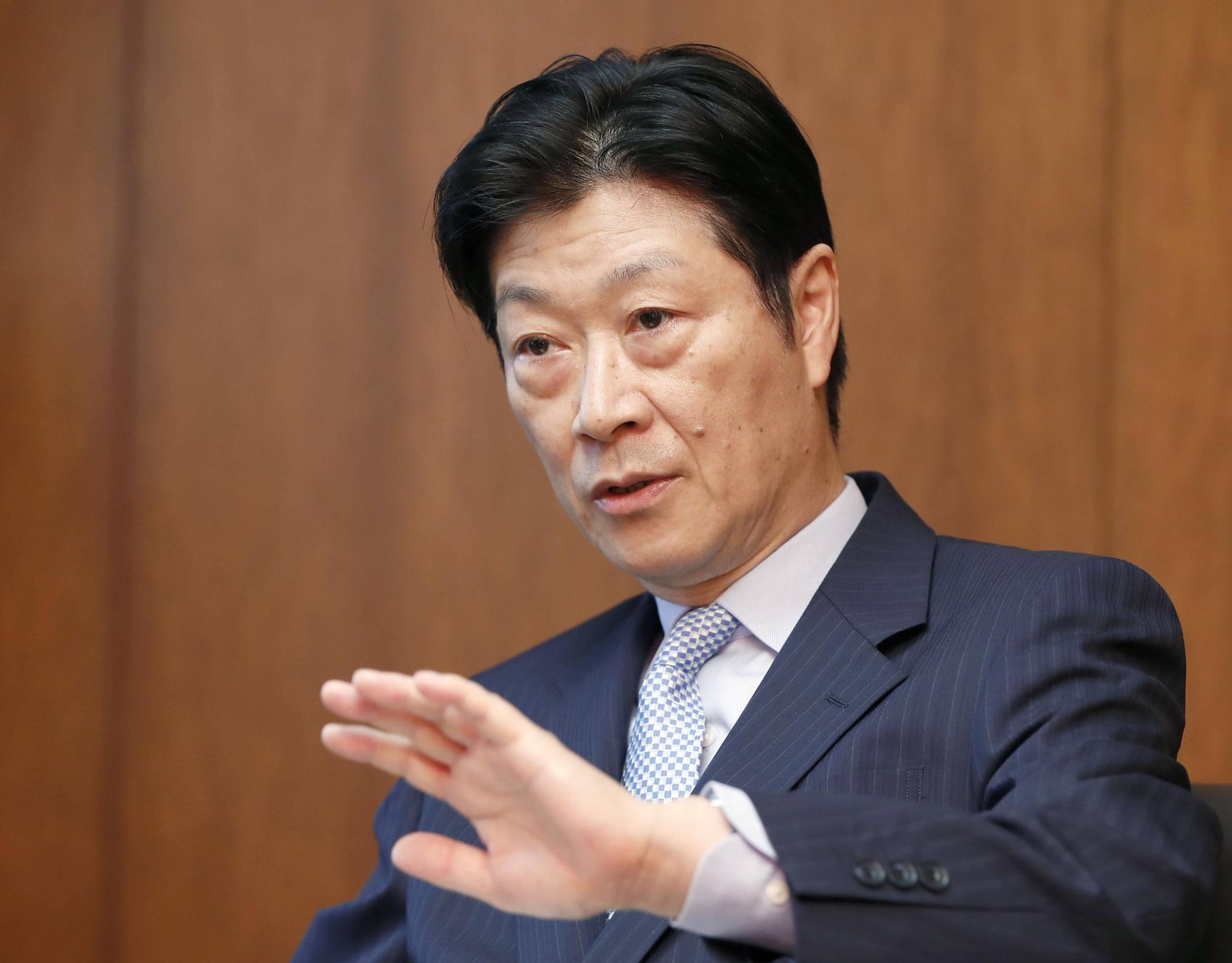 Bank of Japan Deputy Gov. Shinichi Uchida speaks during an interview. | KYODO