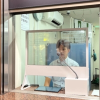 The Voice Biz UCDisplay works best installed in windows such as ticket booths so staff can converse with customers using the translation on the screen. | SEIBU RAILWAY
