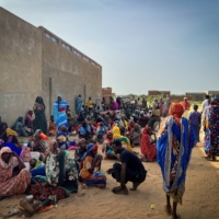 Sudanese refugees gather as Doctors Without Borders teams assist the war-wounded from West Darfur, Sudan, in Adre hospital, Chad, in June. | DOCTORS WITHOUT BORDERS / VIA REUTERS