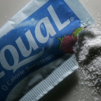 A chemical-based sweetener that is hundreds of times sweeter than sugar, aspartame is packaged and sold under names such as Equal. | GETTY IMAGES / VIA BLOOMBERG

