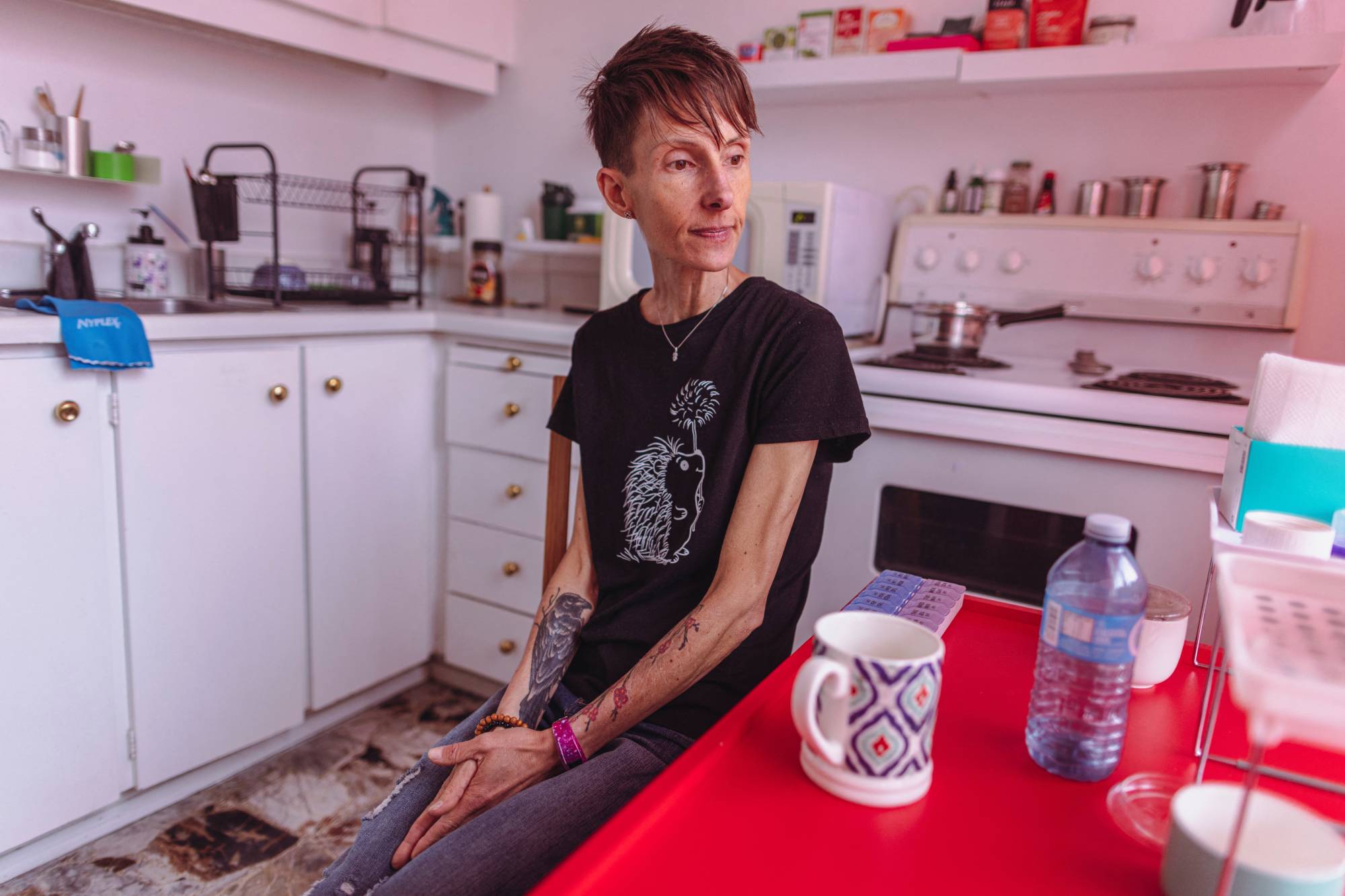 Lisa Pauli, 47, who says she wants to apply for medical assistance in dying when she is eligible because of her severe anorexia, in Toronto in June | REUTERS 