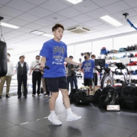 Naoya Inoue is aiming to become the second Japanese boxer with titles in four weight classes. | KYODO