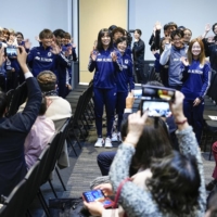 Nadeshiko Japan arrives in Christchurch, New Zealand, on Sunday, ahead of the 2023 FIFA Women\'s World Cup. | KYODO
