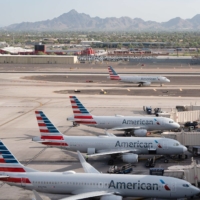 American Airlines planes at Sky Harbor International Airport in Phoenix on Wednesday | BLOOMBERG