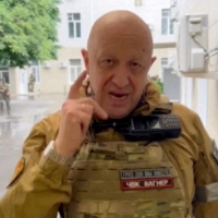 Wagner mercenary group leader Yevgeny Prigozhin speaks inside the headquarters of the Russian southern army military command center in this still image from a video released June 24. | HANDOUT VIA REUTERS