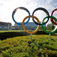 The Olympic rings in front of the International Olympic Committee headquarters in Lausanne, Switzerland | REUTERS