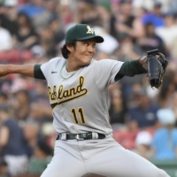 Reliever Shintaro Fujinami was traded from the A\'s to the Orioles on Wednesday. | USA TODAY / VIA REUTERS