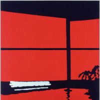 Simple pleasure: \"A Hot Spring Bath (Red)\" by Nobuyuki Takahashi (2008) | BASE GALLERY, TOKYO
