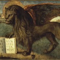 \"The Lion of St. Mark\" by Vittore Carpaccio (1516), The Doge\'s Palace. | &#169; FONDAZIONE MUSEI CIVICI DI VENEZIA