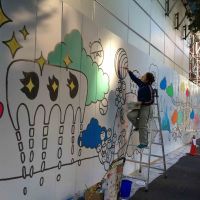 Urban art: \"Hundreds of Goblins Out For The Day in Kanda\" (2012, above) by Hiroko Oshio on a construction wall at the \"Trans Art Tokyo\" site | JAMES JACK