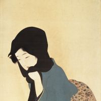 The followers: Utagawa Yoshitora\'s \"Onoe Kikugoro V as Seishichi, Kimono Store Clerk\" (above, 1869) and Kiyokata Kaburaki\'s \"Seven Spring Herbs\" (left, c. 1918) | YOKOHAMA MUSEUM OF ART (GIFT OF MR. YUTAKA KOJIMA, FORMERLY OWNED BY MR. USUI KOJIMA); YOKOHAMA MUSEUM OF ART