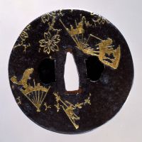 \"Sword Guard with Torn Fan and Cherry Blosson Design,\" an Important Cultural Property | PHILIP BRASOR