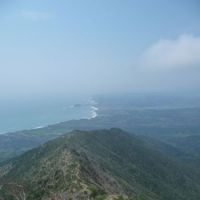 Great outdoors: Looking northward from Mount Apoi in Hokkaido With its Geopark logo inset. | MARK BRAZIL PHOTOS