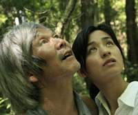 Shigeki Uda and Machiko Ono in a scene from “Mogari No Mori (The Mourning Forest)”. 'Mourning' turns into celebration