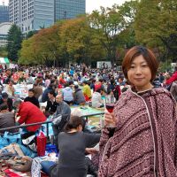 Thirst things first: A reveller toasts the camera at last weekend\'s Yamanashi Nouveau wine festival. | MELINDA JOE