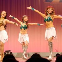 Catch the beat: Dancers in the group fiore light up the stage at the Barbaros New Year Party 2009, an event Jan. 18 at the Urayasu Citizens\' Plaza in Chiba Prefecture. | ALEX MARTIN PHOTOS