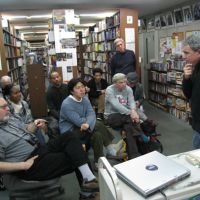 Meet the writers: Longtime Japan resident Mark Schilling talks about film and his latest book, \"No Borders, No Limits,\" at a recent BookNotes Lecture at Good Day Books. The lectures allow audience members the opportunity to meet and talk with authors in an intimate setting. | EDAN CORKILL PHOTOS
