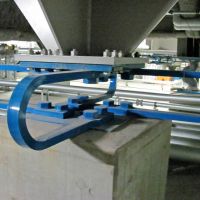 Be still: A damper to absorb earthquake shocks in the foundations of the building housing K computer. | RIKEN PHOTO