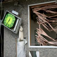 The right time twice a day: A month after the disaster, a stopped clock in Yuriage, Miyagi Prefecture, still marks the moment the huge quake hit on March 11, 2011. | JACK STONE