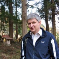Science master: Ukrainian academic Sergiy Zibtsev, who has a wealth of experience dealing with radioactively contaminated forests, seen in Ogisu, Tochigi Prefecture, during his visit to Tohoku. | WINIFRED BIRD
