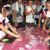 Maid our day: Grownup fun included the Sonic Casino. | MINA USHIDA PHOTOS