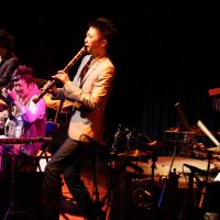 Flute loop: Shakuhachi player Hiromu Motonaga says he hopes people who listen to Wasabi\'s performance can walk away with an appreciation for both the instruments they play and their rich histories. | YOSHIAKI MIURA