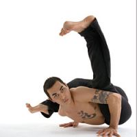 Yoga practitioner Duncan Wong gets ready for his performance at Shibuya Universal Society on Jan. 20. | CHRIS BAMFORTH PHOTOS