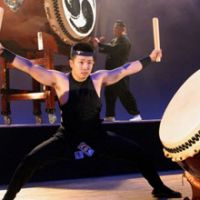 Raw energy: Members of Amanojaku play taiko at a 2006 concert. The ensemble will give concerts at the Nerima Bunka Center in Tokyo on Aug. 13 and 14, playing selections that symbolize the strong ties between Japan and Brazil. | NAOKAZU OINUMA