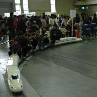 All aboard: Children ride a toy bullet train at last year\'s Tetsudo Festival in Nagoya. | (C) YUJI TOZAWA PHOTOGRAPHS. ALL RIGHTS RESERVED.