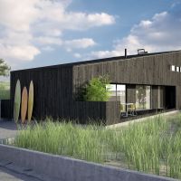 Make yourself a home: A rendering of a weekend house in Onjuku, Chiba Prefecture, designed to the landowner\'s specifications by the design firm Bakoko. | COURTESY OF BAKAKO