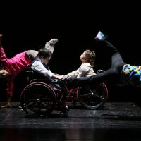 Scenes from Ryohei Kondo\'s summer dance program in which he choreographed performers with disabilities. | (C) SHINJI HOSONO
