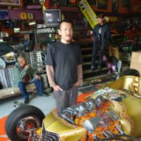 Junichi Shimodaira with his \'27 Ford T Roadster at the shop Paradise Road in Nagoya. | OWLSPOT IMAGE