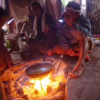 Cordon something or other: Home cooking the Yakushima mud-hut way. Yakushima free-stay takes some fearful turns