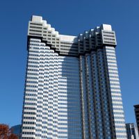 Wrecking boards: The upper floors of Tokyo\'s Grand Prince Hotel Akasaka are seen boarded up in December during its dismantling via the Taisei Ecological Reproduction System, which minimizes noise and dust. It is the tallest building on record to be knocked down in Japan. | SATOKO KAWASAKI