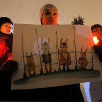 For the children: Opposition activists protest a bill banning U.S. adoptions of Russian children in St. Petersburg on  Wednesday. The ban is seen by some as retaliation for perceived interference by  Washington in Moscow\'s affairs. | AP
