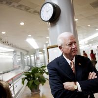 Not much longer: Sen. Saxby Chambliss waits to speak with reporters on Capitol Hill on Nov. 16. | AP