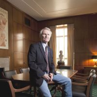 Betting the house: Gov. John Kitzhaber, in his office in Salem, Oregon, covered a budget gap by promising slower growth in Medicaid costs. | WASHINGTON POST