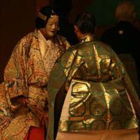 Wide show: Sano Hajime and Kudo Kazuya in \"Yokihi\" | NATIONAL NOH THEATRE PHOTO