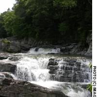 Like the torrent that is west Hokkaido\'s Sandan-no Taki in the rainy season, the reality of the Internet is that sites come and go, and sources of knowledge and information can sometimes dry up like this waterfall occasionally does in the long hot days of a rainless summer. | PHOTOS COURTESY OF KINOKUNIYA HALL