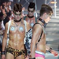 Skimpy ultra-camp for beach, bedroom or boardroom from John Galliano, fashion\'s undisputed rajah of raunch and doyen of design at Dior | AP PHOTO