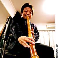 Akikazu Nakamura demonstrates his circular breathing method. | PHOTO COURTESY OF DUSKIN SERVICEMASTER CO.
