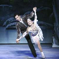 Prince Siegfried (Vadim Yarkov) with his muse Odette (Olga Sharutenko), in \"Swan Lake On Ice.\" | CHRIS COOK PHOTOS; RABBIT PHOTO COURTESY OF MIKIO TAKASHI