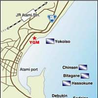 A map of diving spots off YGM marina in Atami. | ERIC PRIDEAUX PHOTOS
