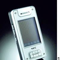 NEC Corp.\'s N940 cell phone is touted as the first aimed at the Chinese market capable of receiving TV programs. | PHOTO COURTESY OF WIM CLAESSEN