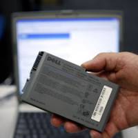 A recalled Sony Corp. battery from a Dell notebook computer is shown Aug. 15 in this Dallas suburb. | AP PHOTO