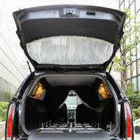 Special sendoff: The interior of Mitsuoka Motor Co.\'s Limousine Type 2-04, a handmade hearse dubbed the Okuriguruma, is shown Tuesday in Minato Ward, Tokyo. | KYODO PHOTO