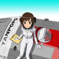 High-School Girl Yukari, the titular character from\"Rocket Girl,\" sits on the spacecraft she was chosen to pilot due to her tiny frame. | (C)2007 HOSUKE NOJIRI / MUTCHIRI MUHNIH / FUJIMI SHOBO / HAPPINET (C)2007 TWN